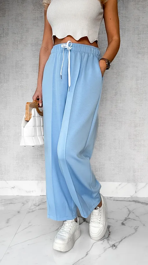 Wygodne spodnie na wiosnę ONE SIZE blue - P124