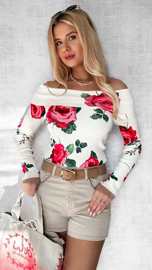 Wiosenna bluzka sweterkowa w stylu hiszpanki ONE SIZE - P469