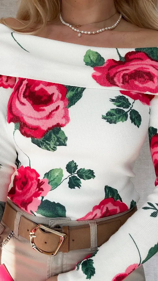 Wiosenna bluzka sweterkowa w stylu hiszpanki ONE SIZE - P469