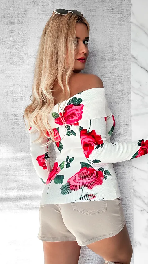 Wiosenna bluzka sweterkowa w stylu hiszpanki ONE SIZE - P469