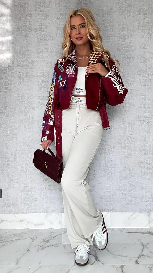Bordowa kurtka RAMONESKA one size - P648