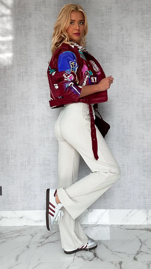 Bordowa kurtka RAMONESKA one size - P648